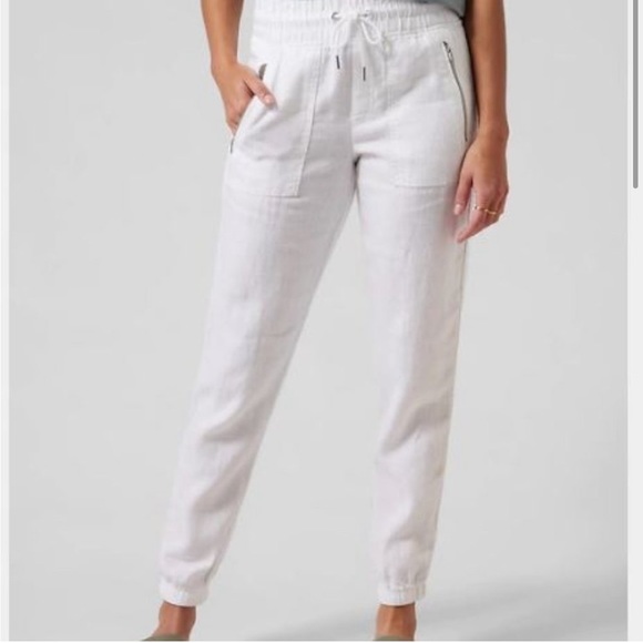 Athleta Cabo 100% linen joggers - Picture 2 of 3